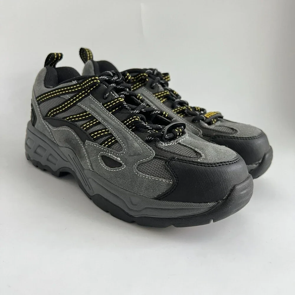 Brahma Suede Dylan Steel Toe Work Sneakers Gray Men 7